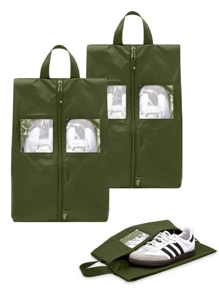 TRAVEL DUDE TRAVEL DUDE Wasserfeste Schuhtasche 2er Set, Grün, – Produktbild 1 von 4