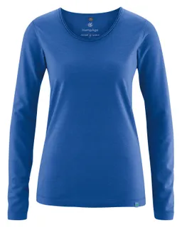 HempAge Hempage Damen vegan Langarm T-Shirt Königsblau – Produktbild 1 von 1