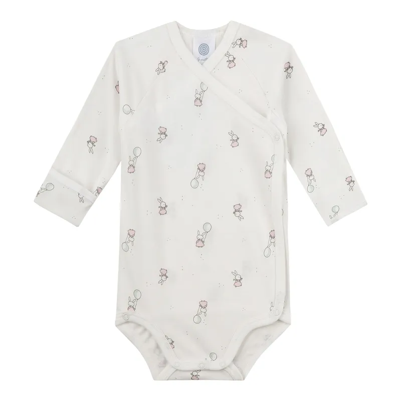 Sanetta Sanetta Wickelbody langarm Hasen Luftballons, Natur, – Produktbild 1 von 1