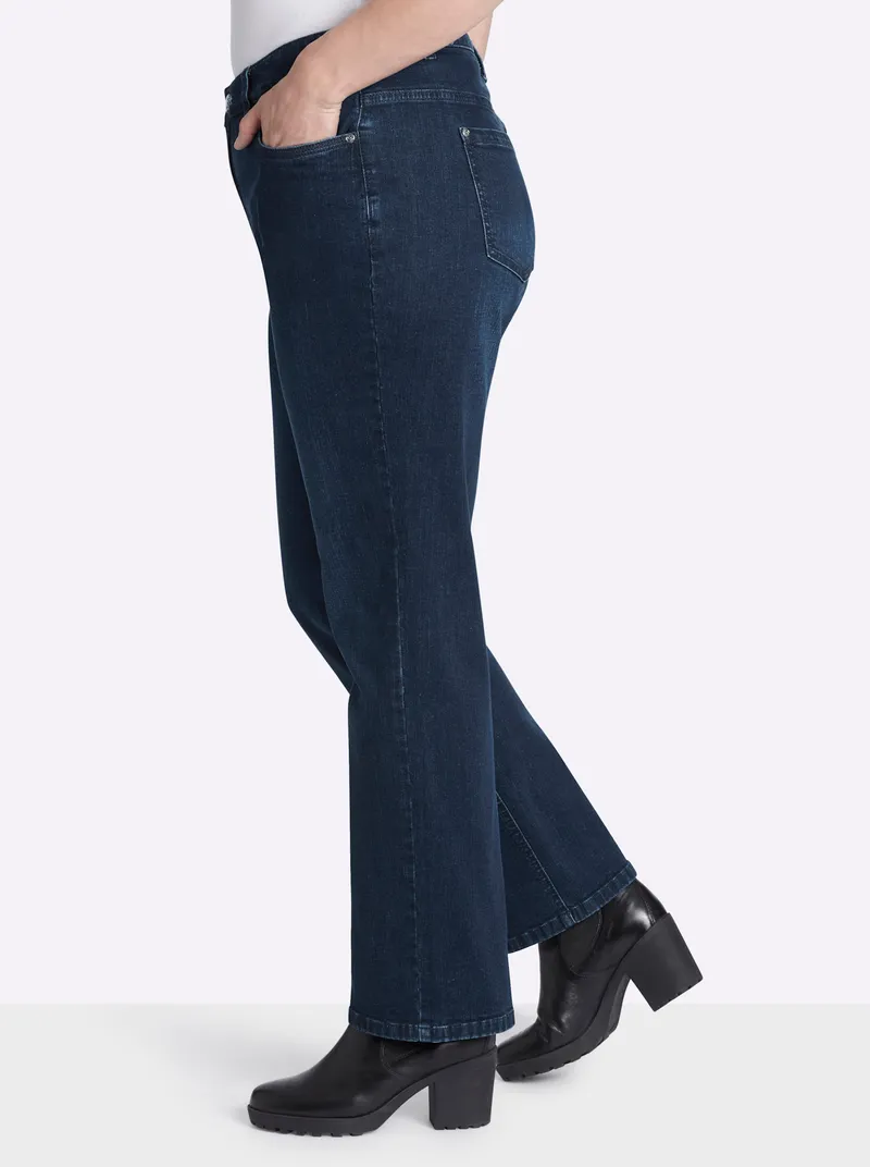 sheego Gerade Jeans dark blue, Dark blue, – Produktbild 2 von 2