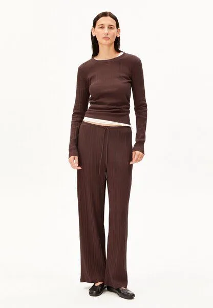 ARMEDANGELS ARMEDANGELS POINTELLE PYJAMA Damen Pointelle Pyjama Longsleeve aus 100% Bio-Baumwolle, Claystone, – Produktbild 4 von 4