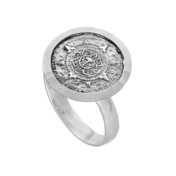 pakilia pakilia Silber Ring Aztekenkalender Fair-Trade und handmade – Produktbild 3 von 8