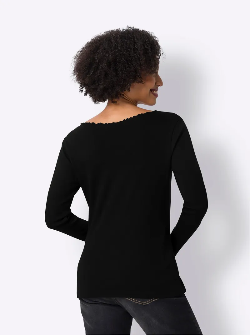 heine Langarmshirt schwarz, Schwarz, – Produktbild 2 von 2