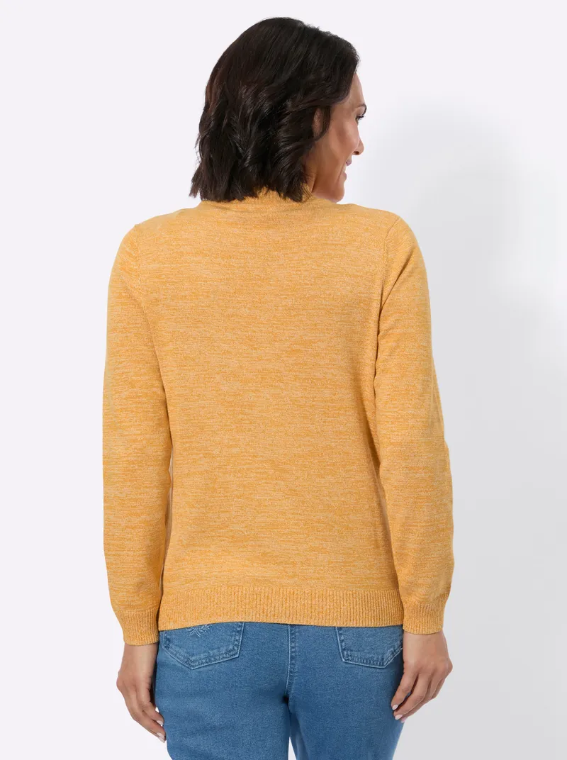 Witt Stehkragenpullover ocker-meliert, Ocker-meliert, – Produktbild 1 von 2