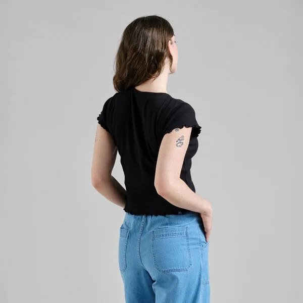 Dedicated DEDICATED T-Shirt Ven Rip - aus Bio-Baumwolle, Schwarz, – Produktbild 3 von 3