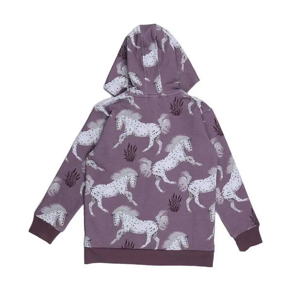 Walkiddy Baby Sweatjacke – Lila mit Pferdemotiven, Kapuze & Reißverschluss, weich & bequem | von Walkiddy – Produktbild 2 von 2