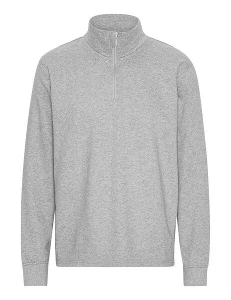 Neutral Neutral Unisex Troyer Bio-Baumwolle Sweatshirt Quarter-Zip-Reißverschluss, Grau (sport), – Produktbild 2 von 3