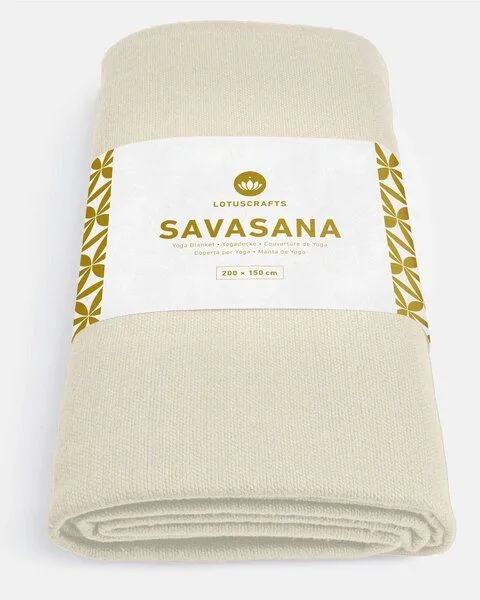 Lotuscrafts Lotuscrafts Yogadecke "Savasana" 100% Baumwolle (kbA), Natur, – Produktbild 3 von 4