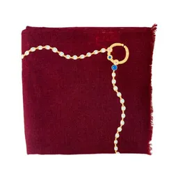 HeritageModa HeritageModa Burdgundy Handbestickte Kaschmir-Pashmina – Produktbild 1 von 1
