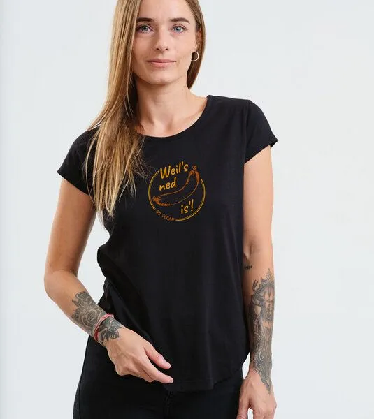 Gary Mash GARY MASH Shirt Asheville Weil’s ned wurscht is‘! aus Bio-Baumwolle, Schwarz, – Produktbild 2 von 4