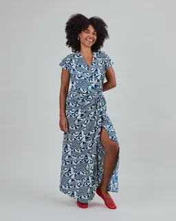 Brava Fabrics Brava Fabrics Borneo Kimono Dress Navy – Produktbild 1 von 1