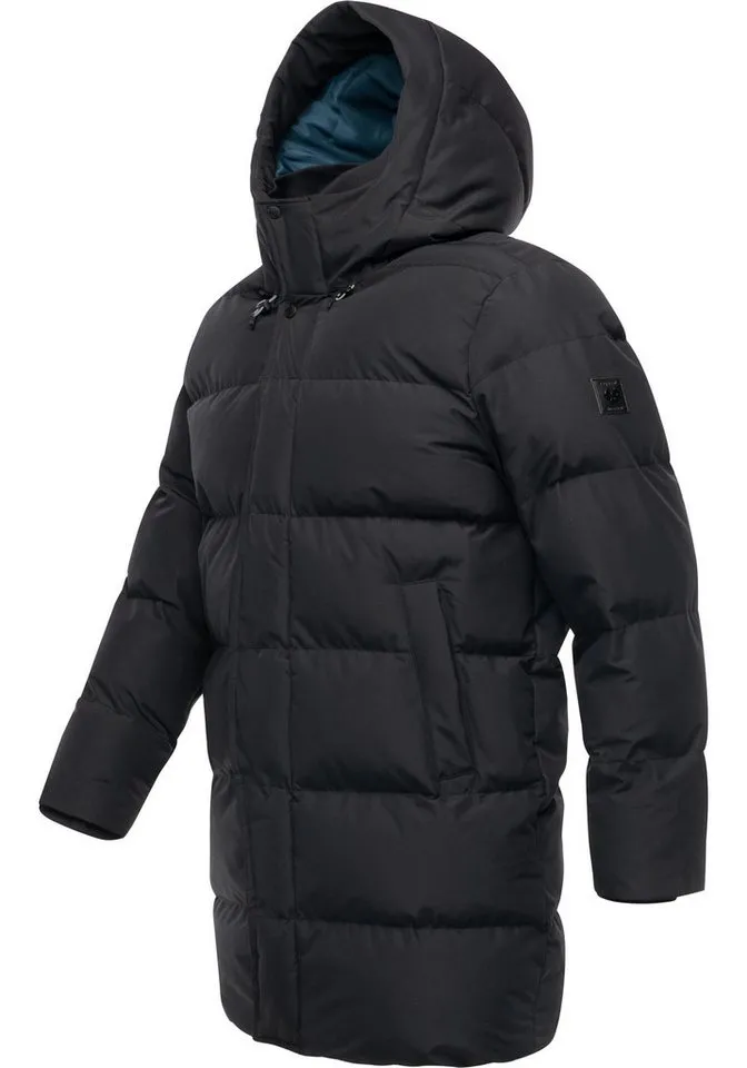 ragwear ragwear Wintermantel Nortday Wasserdichter Winter Steppmantel mit Kapuze, Schwarz, – Produktbild 3 von 3
