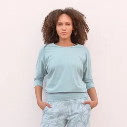 Jaya Jaya SHIRLEY - Damen - lockeres 3/4 Shirt für Yoga und Freizeit aus Biobaumwolle – Produktbild 1 von 1