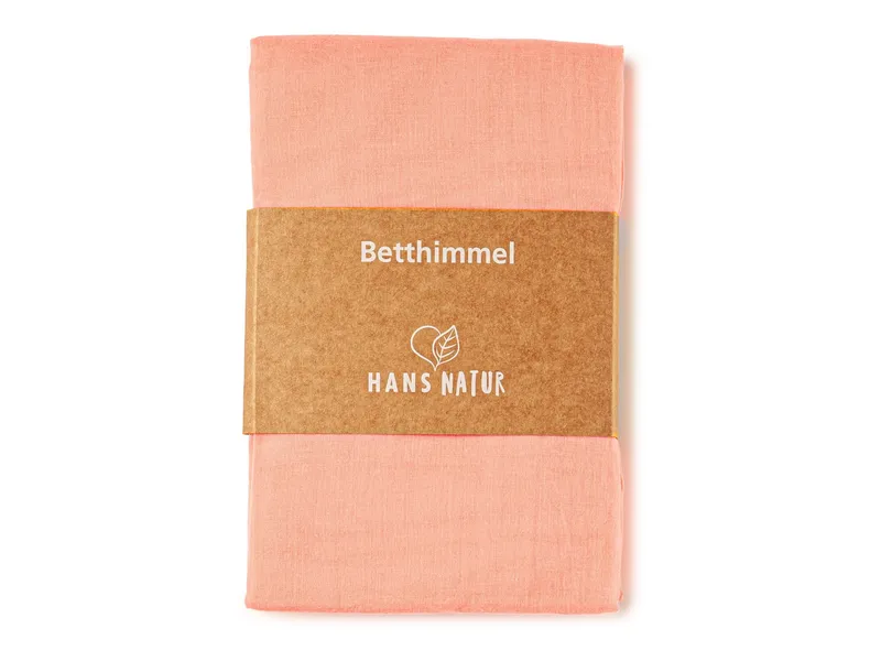 HANS NATUR Betthimmel Baldachin Bio-Baumwolle rosa 115 x 300 cm, Rosa, – Produktbild 1 von 2