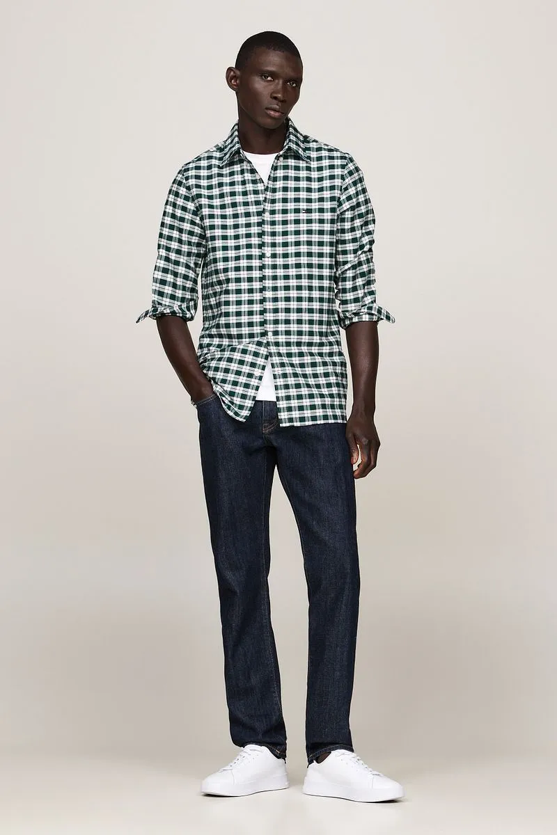 Tommy Hilfiger Tommy Hilfiger Oxford Hemd Karos Grün - Größe L, Grün, – Produktbild 4 von 4