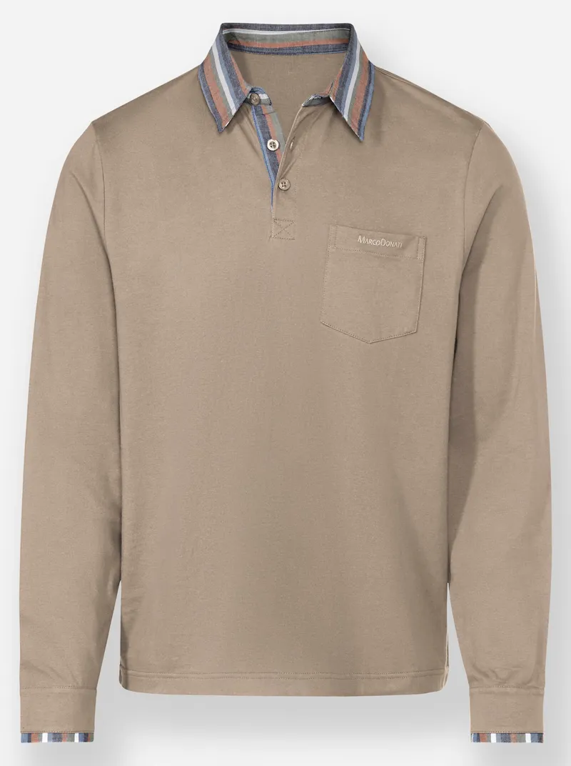 marco donati Langarmshirt sesam, Sesam, – Produktbild 1 von 2