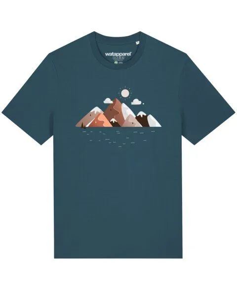 watapparel watapparel T-Shirt Unisex Mountains & Moon, Stargazer, – Produktbild 1 von 3