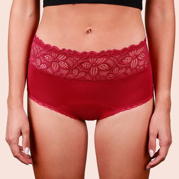 Taynie Extra starke Periodenunterwäsche Biozidfrei 60°C Taynie Deluxe Extra Stark, Rot, – Produktbild 1 von 4