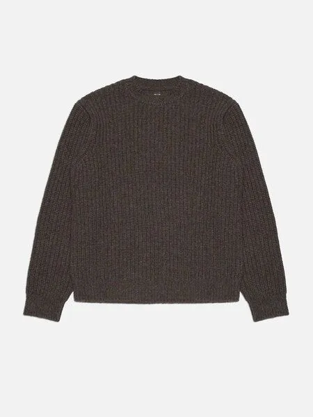 Nudie Jeans Nudie Jeans Strickpullover - August Chunky Crewneck, Brown, – Produktbild 2 von 2