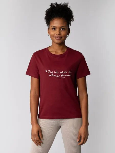 watapparel watapparel T-Shirt Frauen Das ist aber ein schöner Baum, Burgundy, – Produktbild 2 von 2