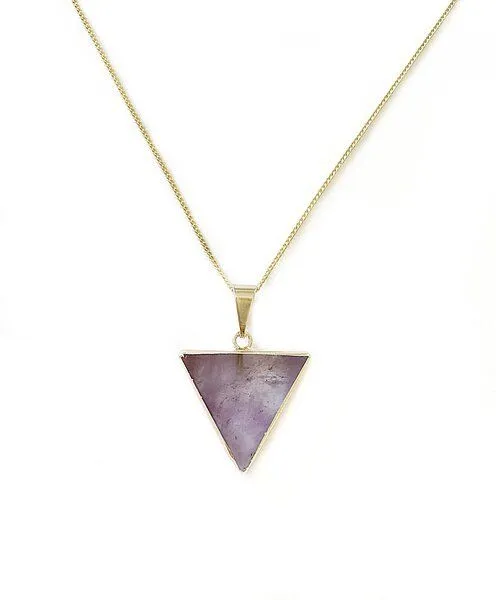 Crystal and Sage Crystal and Sage Amethyst Dreieck Halskette – Produktbild 1 von 3