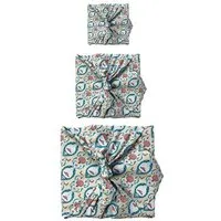FabRap Gift Wrap FabRap Gift Wrap Wiederverwendbare Geschenkverpackung Furoshiki - FabRap Set mit drei Größen (einseitig), Teal (beige), – Produktbild 1 von 1