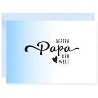 Bow & Hummingbird Bow & Hummingbird Mini-Grußkarte Bester Papa – Produktbild 1 von 1