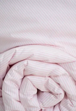 MELA MELA unisex vegan Bettwäsche-Set Majuli Rose/Natural White Stripes – Produktbild 1 von 1