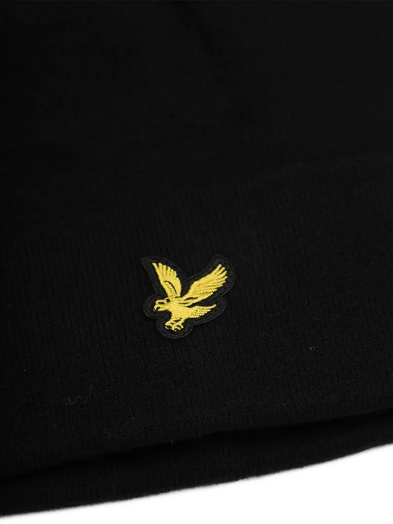 Lyle and Scott Lyle & Scott Beanie Wool Blend Schwarz -, Schwarz, – Produktbild 1 von 3