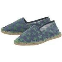 Japanwelt Espadrilles Japanwelt Espadrilles Espadrilles Canvas Unisex Sommerlatschen Leinen Sterne grün-blau – Produktbild 1 von 1