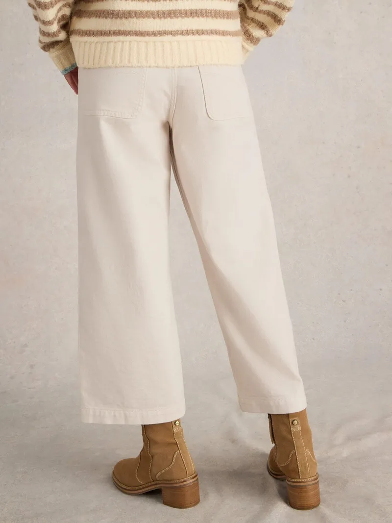 White Stuff 7/8-Jeans Tia mit weitem Bein - 52/R, Weiß, – Produktbild 4 von 4