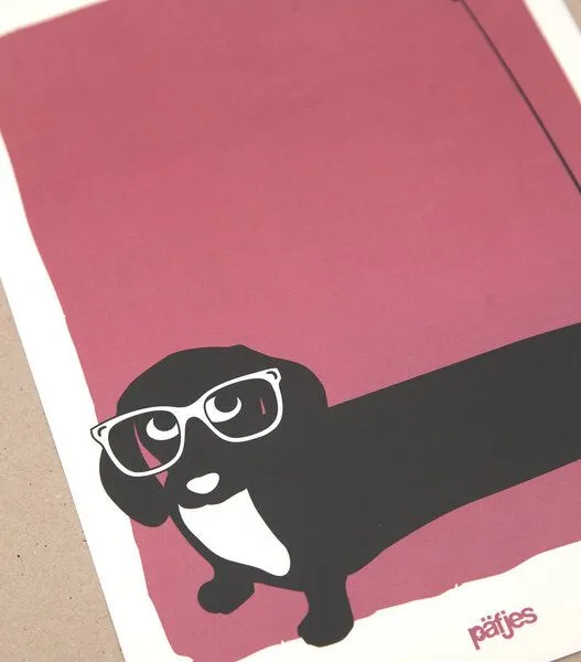 päfjes päfjes Hund Dr. Wuffinger mit Luftballon - Poster A4 – Produktbild 2 von 2