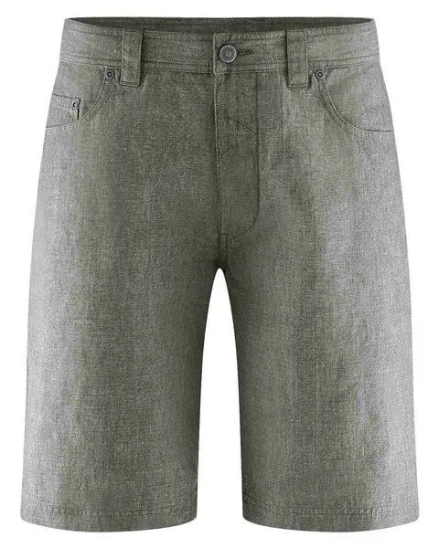 HempAge HempAge 5-Pocket Shorts meliert Hanf/Biobaumwolle, Asphalt, – Produktbild 1 von 4