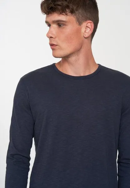 recolution Herren Slub Longsleeve aus Bio-Baumwolle - MACA - recolution, Dark navy (blau), – Produktbild 8 von 8