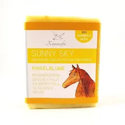 Küstenseifen Manufaktur Küstenseifen Manufaktur Bio-Pferdeseife mit Ringelblume "Sunny Sky" beruhigend bei empfindlicher Haut und für glänzendes Fell – Produktbild 1 von 1