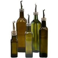 mikken mikken 2er Set Ölflasche mit Ausgießer 100 - 1000 ml Glasflasche braun grün inkl. 2 Etiketten – Produktbild 1 von 1
