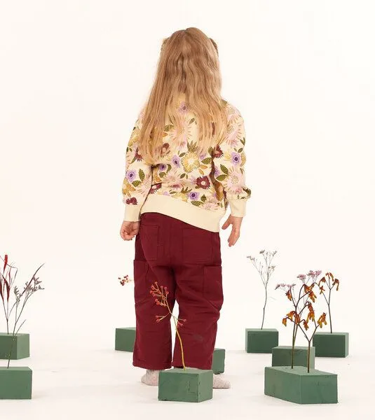 Sense Organics & friends in cooperation with GARY MASH Sense Organics & friends in cooperation with GARY MASH Kinder Sweatshirt aus Bio-Baumwolle, Blumen (beige), – Produktbild 4 von 4