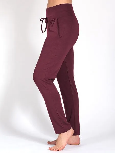 Magadi Magadi Yogahose SUSAN aus Naturmaterial, mit Taschen, Rot (dark red), – Produktbild 4 von 4