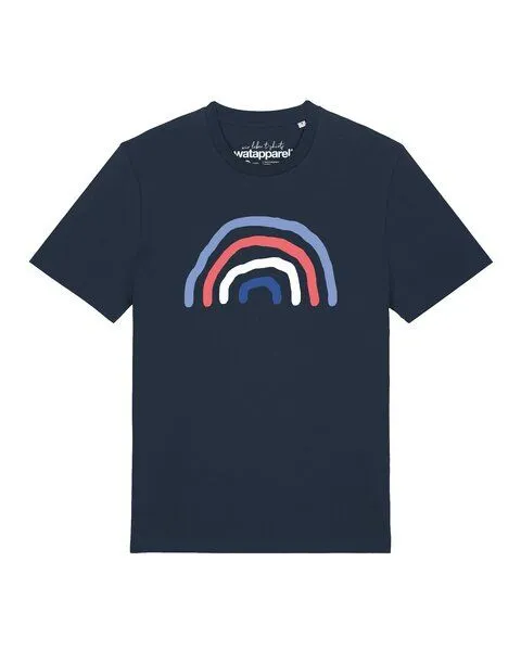 watapparel watapparel T-Shirt Unisex Regenbogen, French navy, – Produktbild 1 von 2