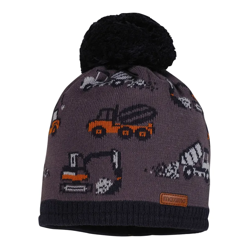 Maximo Maximo Strickmütze mit Bommel Fahrzeuge, Blau | mehrfarbig, – Produktbild 1 von 1