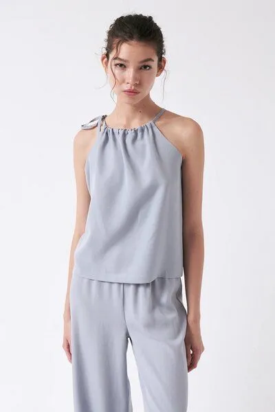 amt studio amt. studio Orchid top, Light blue (hellblau), – Produktbild 3 von 3