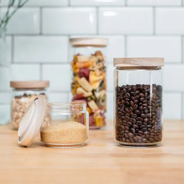 Econovo Econovo Große & kleine Vorratsgläser 300 - 1000ml Set 4-tlg. Rund – Produktbild 3 von 4