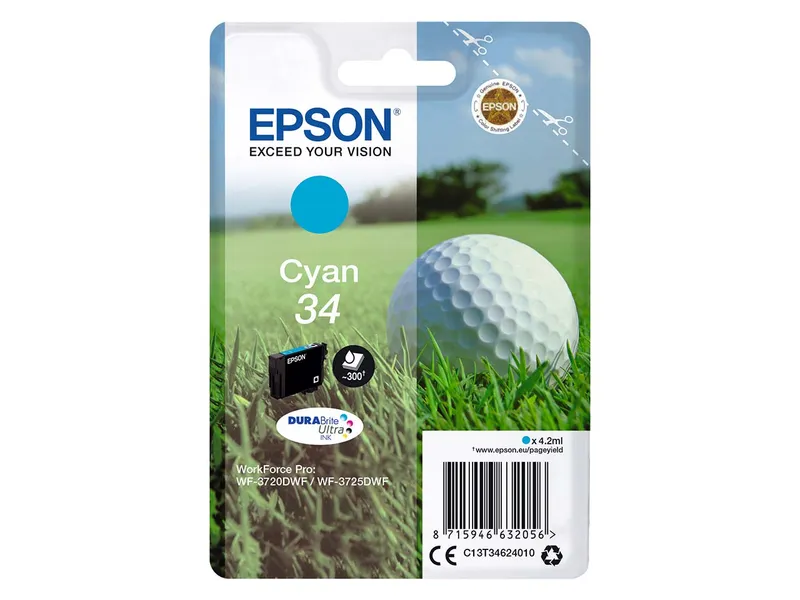 Epson Epson Tintenpatrone T3462/ 34 cyan – Produktbild 2 von 2