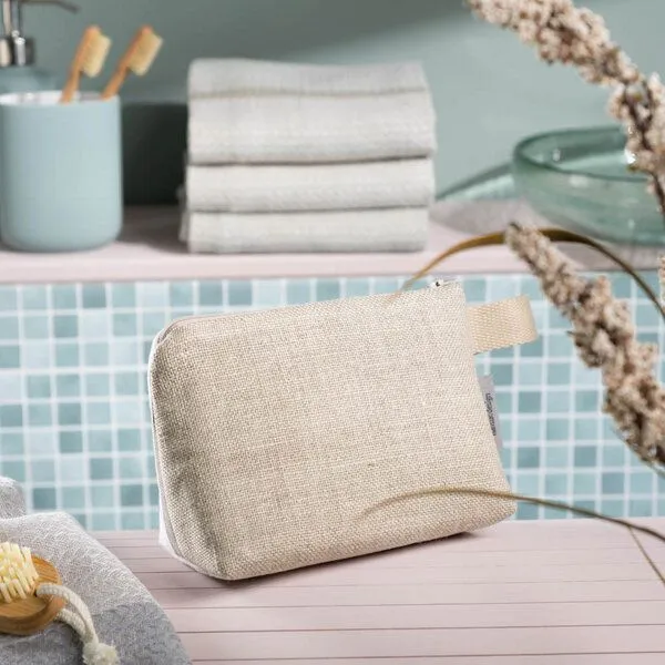 nahtur-design nahtur-design Kosmetiktasche aus 100% Leinen | Kleine Leinentasche, No_16 (blau), – Produktbild 4 von 4