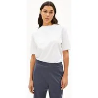 ARMEDANGELS ARMEDANGELS TARJAA Damen Heavyweight T-Shirt aus recyceltem Baumwoll Mix, White, – Produktbild 1 von 2