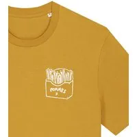 päfjes päfjes Pommes / Honigdachs mag Pommes Frittes - Fair Wear Unisex Männer Bio T-Shirt, Ochre (gelb), – Produktbild 1 von 1