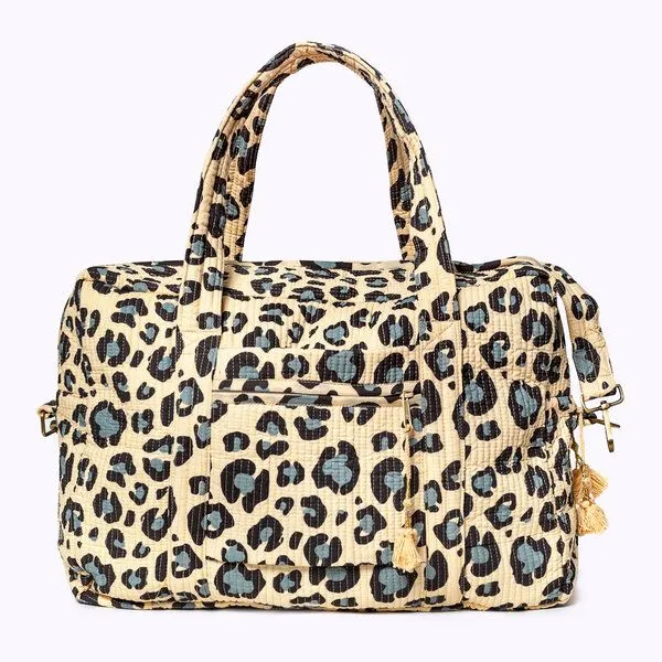 KIKOONI KIKOONI handgefertigte große Reisetasche TRAVELER BAG, Blue leo, – Produktbild 4 von 4