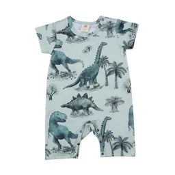 Walkiddy Baby Kurzarm-Strampler GOTS zertifiziert – Grün mit Dinosauriermotiv, weich & bequem | von Walkiddy – Produktbild 1 von 1