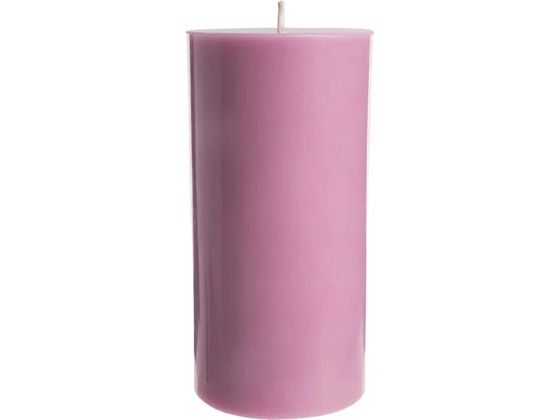 Tranquillo Handgearbeitete Stumpenkerze GLUMI pink, Ø 7,5 x 15 cm - rosa – Produktbild 2 von 4