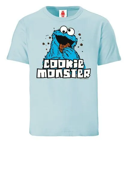LOGOSH!RT LOGOSH!RT Sesamstrasse Krümelmonster Cookie Monster Kinder, Hellblau, – Produktbild 2 von 4